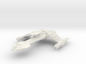 Klingon GOR Class BattleCruiser in White Natural Versatile Plastic