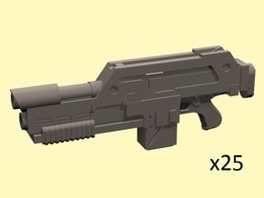 28mm laser rifle M41 x25 in Tan Fine Detail Plastic