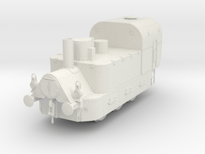 1/35th scale Armoured Steam Locomotive in White Natural Versatile Plastic