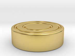 Big Capsule Ring (Cap) in Polished Brass