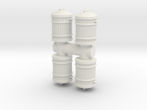 Garbage Can (x4) 1/56 in White Natural Versatile Plastic