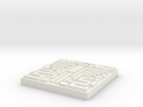 DungeonBrix Mayan Coatl Tile in White Natural Versatile Plastic