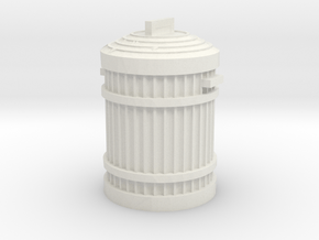 Garbage Can 1/24 in White Natural Versatile Plastic