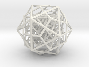 64 tetrahedron in icosahedron & dodecahedron in White Natural Versatile Plastic