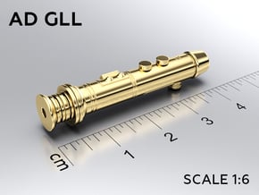 AD GLL keychain in Natural Brass: Medium
