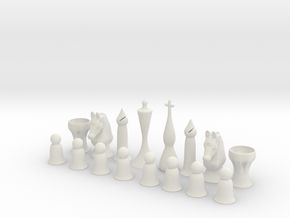 October Chess Set Redux in White Natural Versatile Plastic
