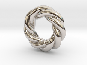 Twisted Octagram Ring LH in Platinum