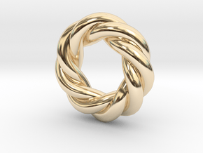 Twisted Octagram Ring LH in 14K Yellow Gold