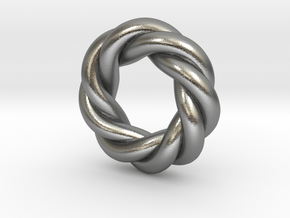 Twisted Octagram Ring LH in Natural Silver
