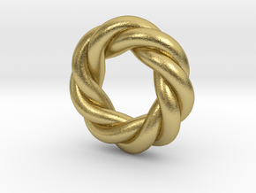 Twisted Octagram Ring LH in Natural Brass