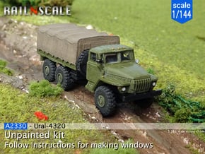 Ural-4320 (1/144) in Smooth Fine Detail Plastic