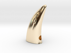 Tooth Pendant in 14k Gold Plated Brass