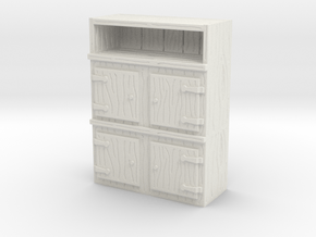 Wooden Cabinet 1/76 in White Natural Versatile Plastic