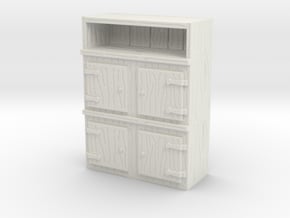 Wooden Cabinet 1/64 in White Natural Versatile Plastic