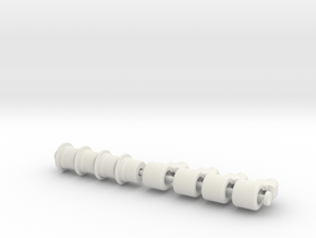 Spring retainer and BIG BORE adaptor - X4 in White Natural Versatile Plastic