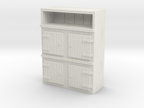 Wooden Cabinet 1/12 in White Natural Versatile Plastic