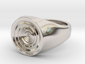 Whirlpool Ring in Rhodium Plated Brass: 5 / 49
