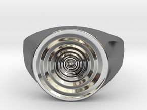 Whirlpool Ring in Fine Detail Polished Silver: 7 / 54
