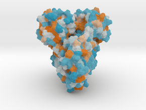 COVID-19 Coronavirus in Natural Full Color Sandstone