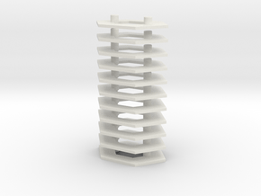 Microhex 3mm Stands in White Natural Versatile Plastic