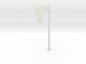One handed Axe  in White Natural Versatile Plastic