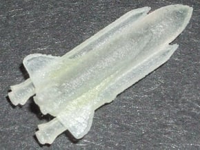 1/537 NASA Space Shuttle FUD (3mm Hollowed) in Tan Fine Detail Plastic