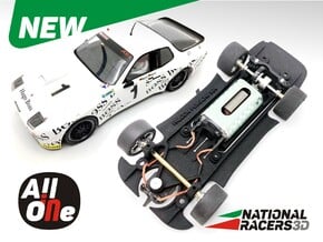 Chassis - Falcon Slot Cars / Fly Porsche 924 GTR  in Black PA12