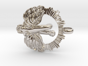 Swan Couple Jewelry Swan Love Pendant in Platinum