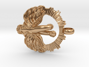 Swan Couple Jewelry Swan Love Pendant in Polished Bronze