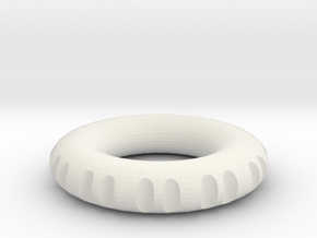double edge rodin coil frame  40 x 40 x 8 mm  in White Natural Versatile Plastic