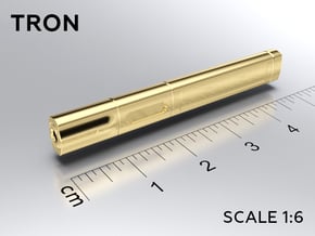 TRON keychain in Natural Brass: Medium