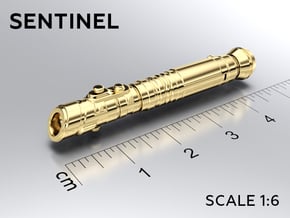 SENTINEL keychain in Natural Brass: Medium