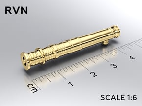 RVN keychain in Natural Brass: Medium