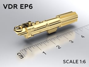 VDR EP6 keychain in Natural Brass: Medium