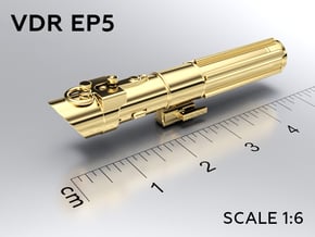 VDR EP5 keychain in Natural Brass: Medium