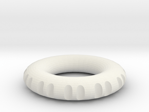 double edge rodin coil frame  50 x 50 x 9.5 mm  in White Natural Versatile Plastic