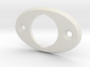 3/4 inch (19mm) Round Switch Horizontal Plate in White Natural Versatile Plastic