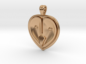 Owl head [pendant] in Polished Bronze