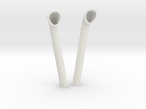 1/20 DKM Schnellboot Midship Vent Pipes Set in White Natural Versatile Plastic