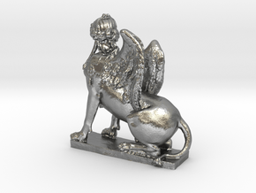 Greek Sphinx of Thebes and Oedipus  in Natural Silver: Extra Small
