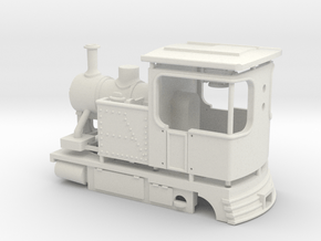 009 Fowler style Tram Engine in White Natural Versatile Plastic