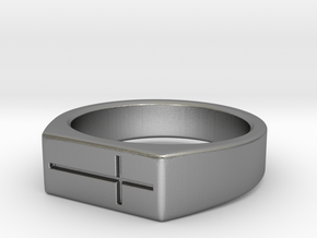 Cross Ring in Natural Silver: 5 / 49