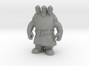Monty Python Three Headed Giant DnD miniature game in Gray PA12