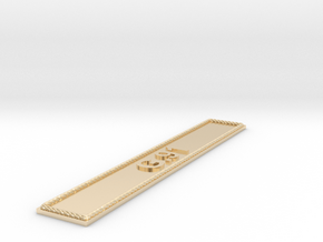 Nameplate G.91 in 14k Gold Plated Brass