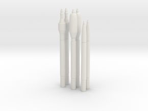 1:6 Miniature R4M Missiles - Normal in White Natural Versatile Plastic