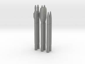 1:6 Miniature R4M Missiles - Normal in Gray PA12