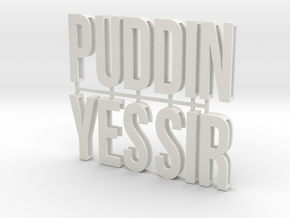 Cosplay Slide Letter Kit - PUDDIN & YES SIR in White Natural Versatile Plastic