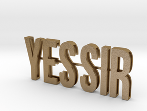 Cosplay Slide Letter Kit - YES SIR in Polished Gold Steel