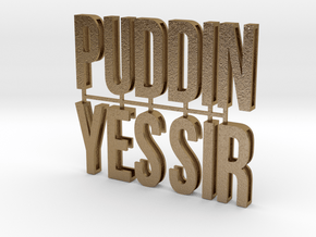 Cosplay Slide Letter Kit - PUDDIN & YES SIR in Polished Gold Steel