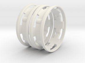 Beadlock ring 2.2-V2  -X2 in White Natural Versatile Plastic